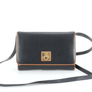 Celine leather crossbody shoulder bag black